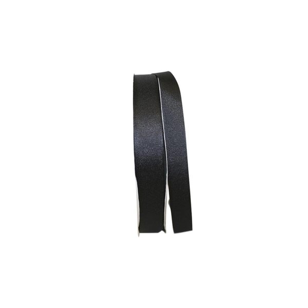 Reliant Ribbon 0.875 in. 100 Yards Grosgrain Texture Ribbon, Black 5200-031-05C